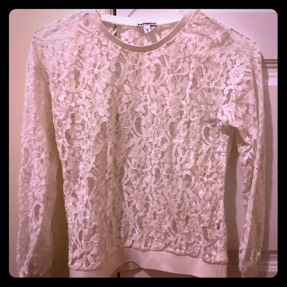 White Express XS Lace Blouse ‼️